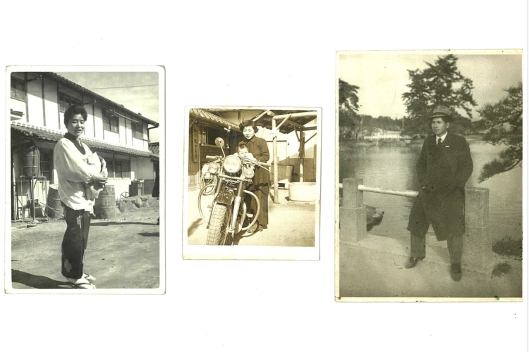 창업자의 니시구치 카츠지 씨(오른쪽) 아들로 2대째의 카츠히로 씨(중앙 앞)